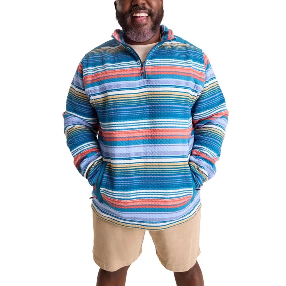 Chubbies The Even Keel Quilter Quarter Zip Pullover Men's Size Large